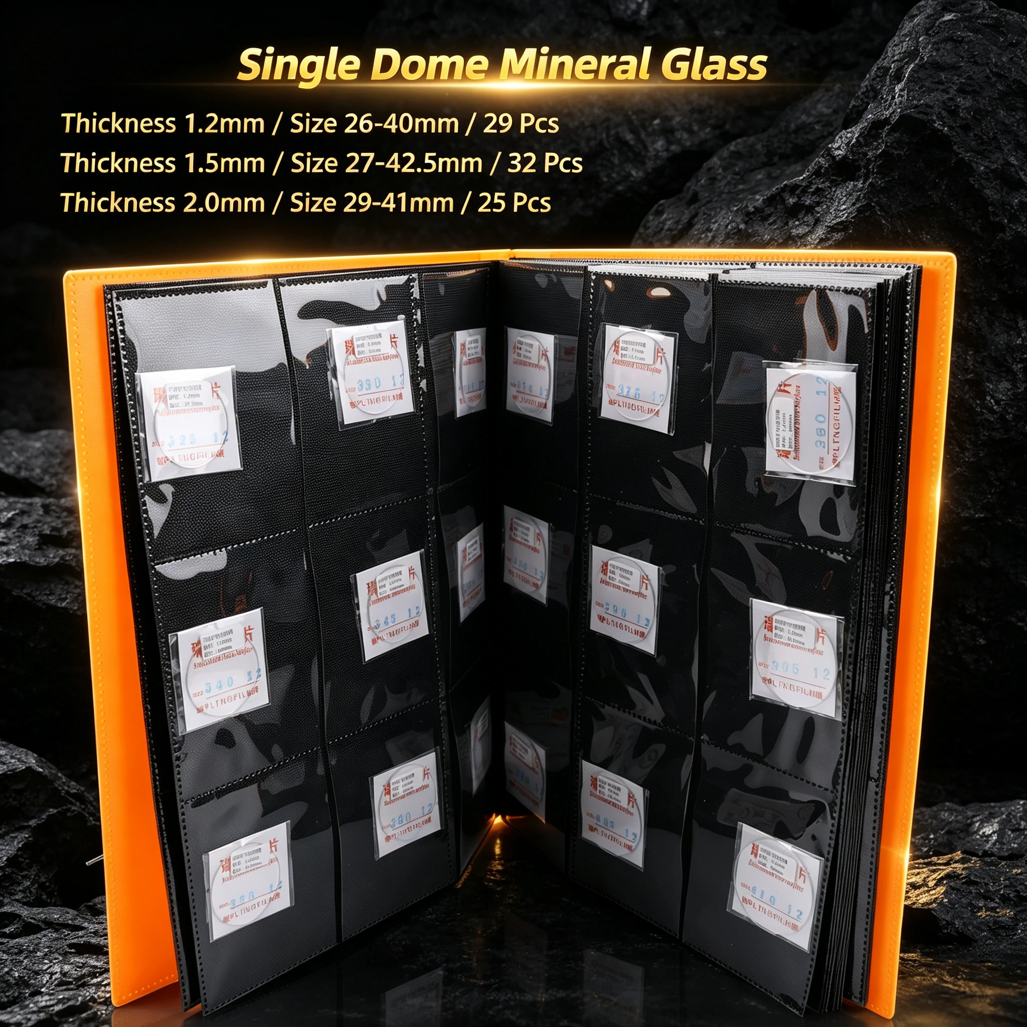 Flat Sapphire Glass Thick 1.0/1.2/1.5/2.0/2.5/3.0 mm, Diameter 10 - 44mm Transparent Crystal Mineral Glass Watch Parts