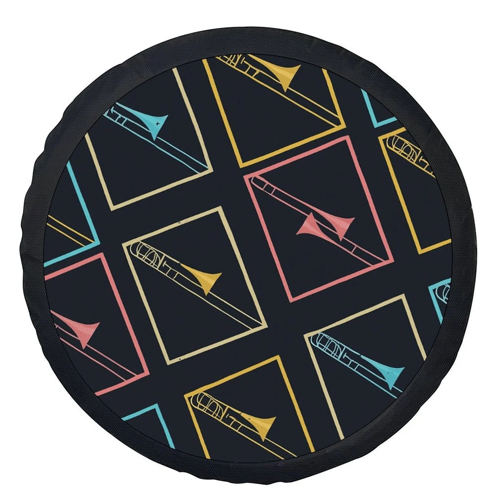 

Чехол для шин для музыкальных инструментов, винтажный чехол для джазового колеса, универсальный чехол для запасного колеса для внедорожника, грузовика, автомобиля