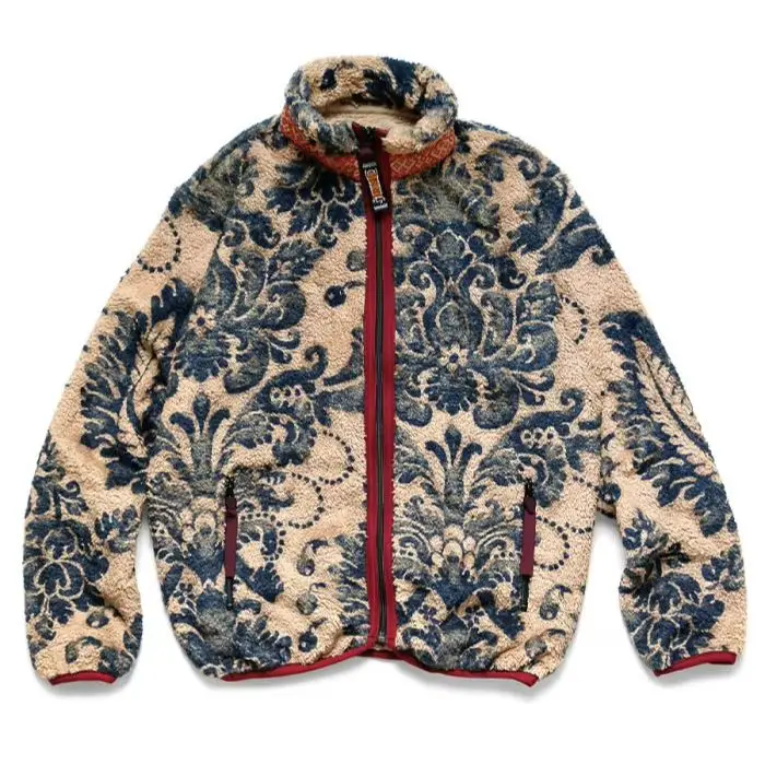Japanese Autumn And Winter Shake Fleece Retro Casual Zipper Warm Jacket Tang Grass Tide Coat