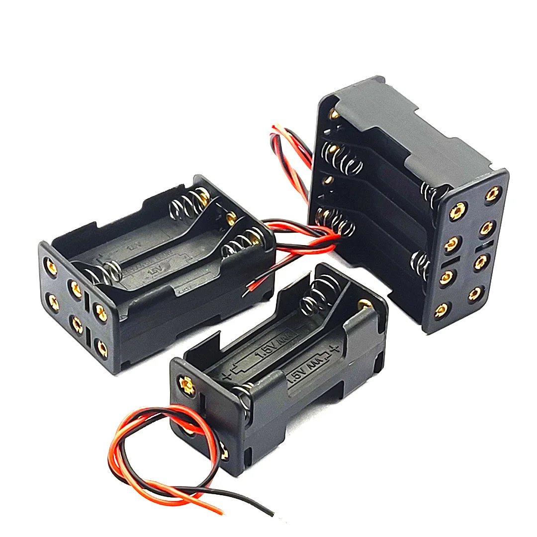 AAA Battery Holder AAA Battery Case AAA Battery Box 4AAA 6AAA 8AAA Battery Box Series Connection 6V/9V/12V DIY