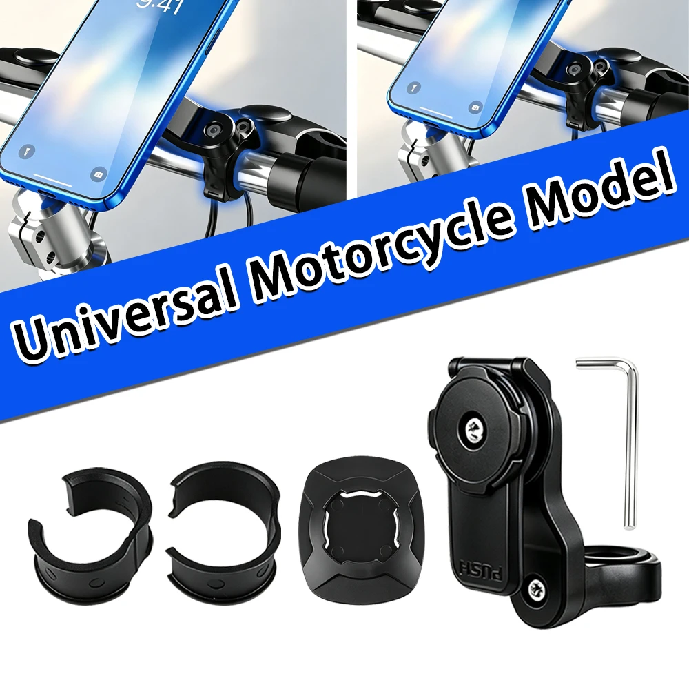 Universal Motorcycle Phone Holder Handlebar Mount Quick Release Moto Phone Bracket For iPhone Samsung GPS