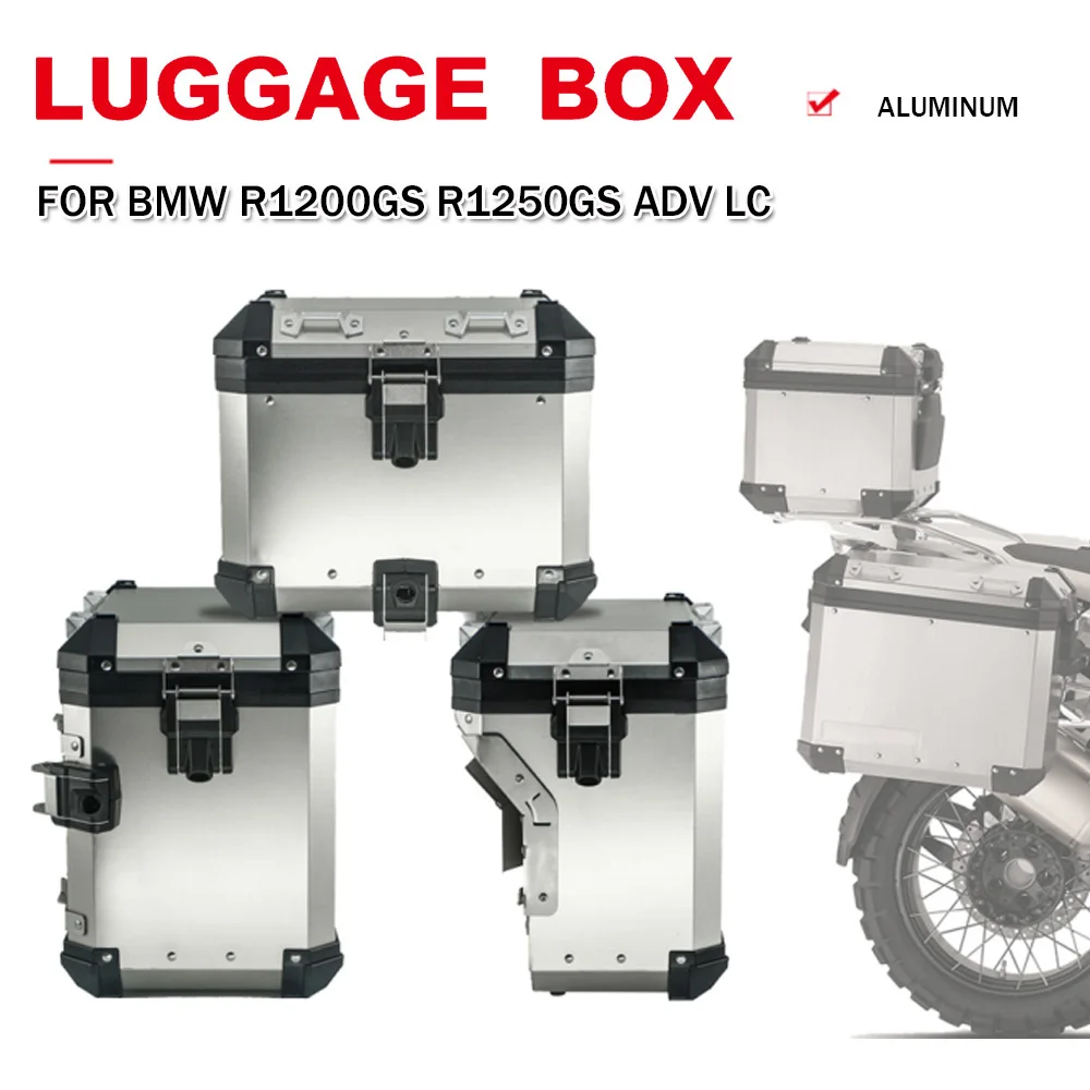 

For BMW R1200GS R1250GS LC ADV R1250 GS Adventure R1200GSA Motorcycle Aluminum Luggage Box Top Case Saddlebag Panniers 2013-2022