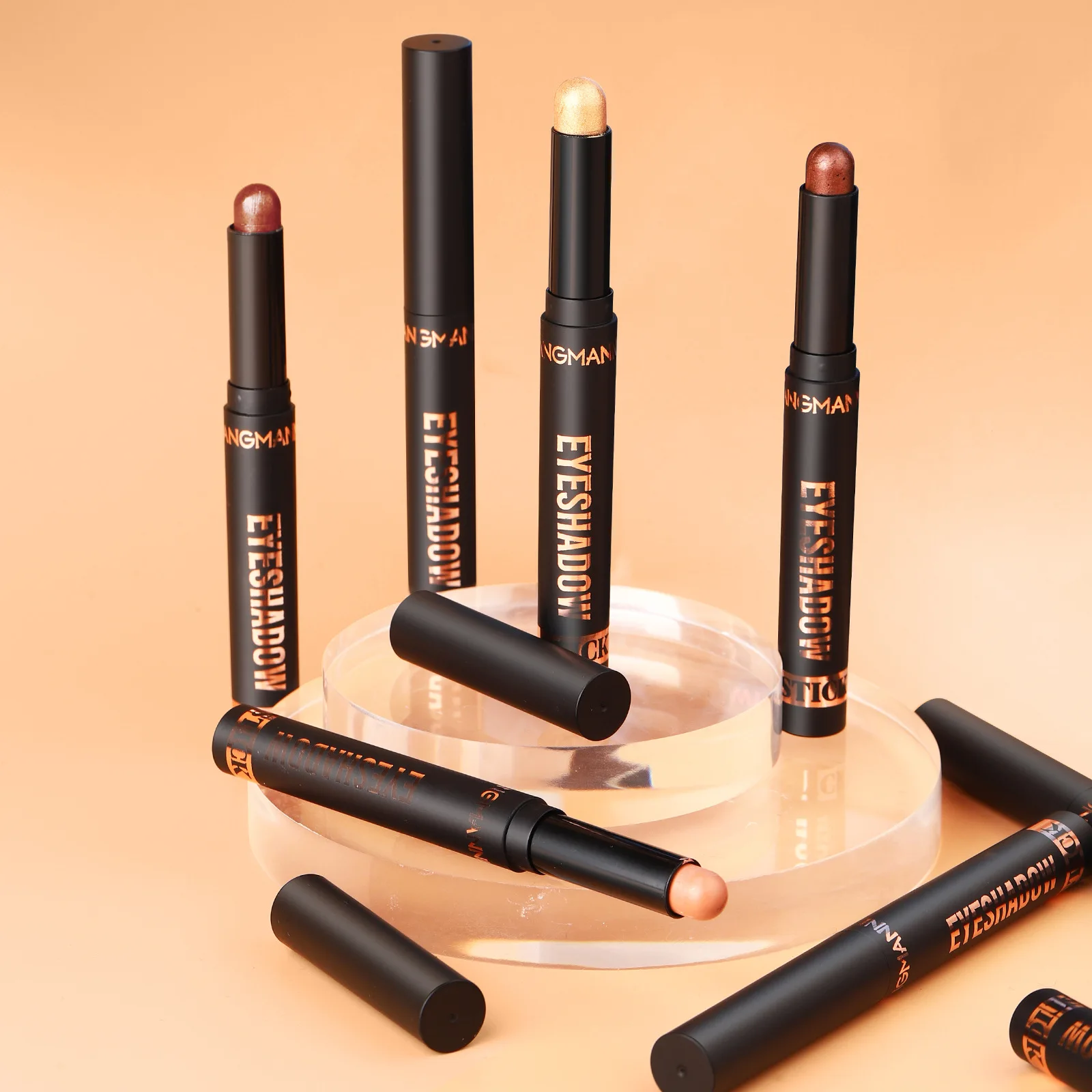 2 في 1 عينيه تسليط الضوء على عصا ماتي مقاوم للماء لوحة طويلة الأمد بريق للعيون مستحضرات التجميل الكورية ماكياج للنساء