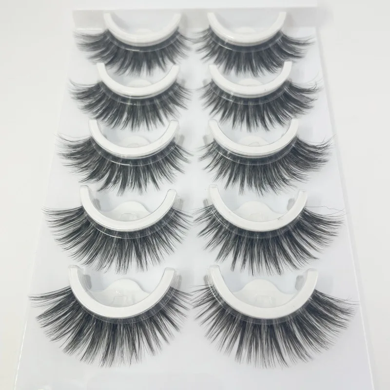 5 Pairs Pre glued half lashes Women Natural Japanese Serious Makeup Short Thin Eye Lash Extension Cosplay False Eye Lashes