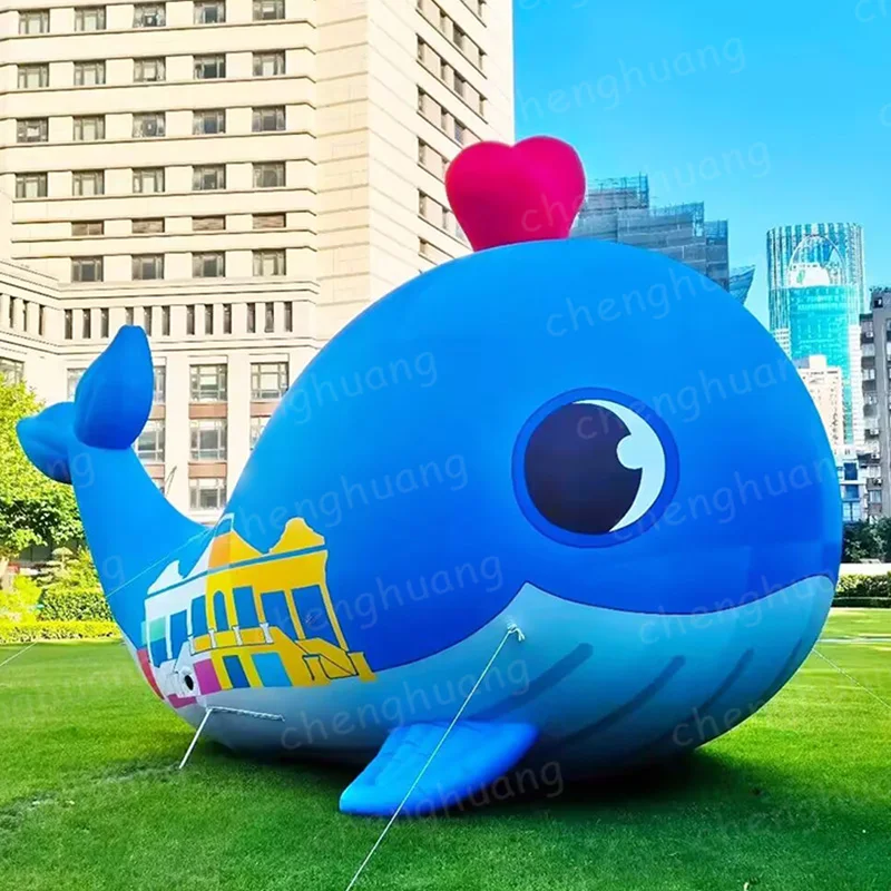 

Inflatable whales, animal air models, with blowers, outdoor square/shopping mall/park decoration props