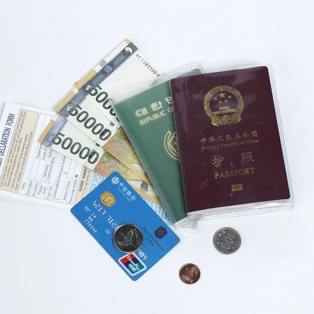 1PCS Fashion Women Men Passport Cover PVC Simple Travel ID Credit Card Passport Holder Packet Wallet Purse Bags Pouch