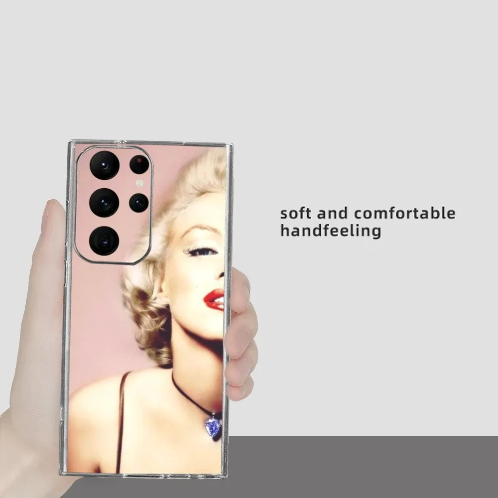 Custodia per telefono Sexy M-Marilyn M-Monroe per Samsung Galaxy S24 Ultra S22 S23 Ultra S21 S20 5G Silicone protettivo TPU Funda