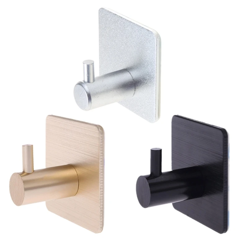 Self Adhesive Home Kitchen Wall Door Hook for Key Rack Kitchen Towel Hanger Alum Drop ship