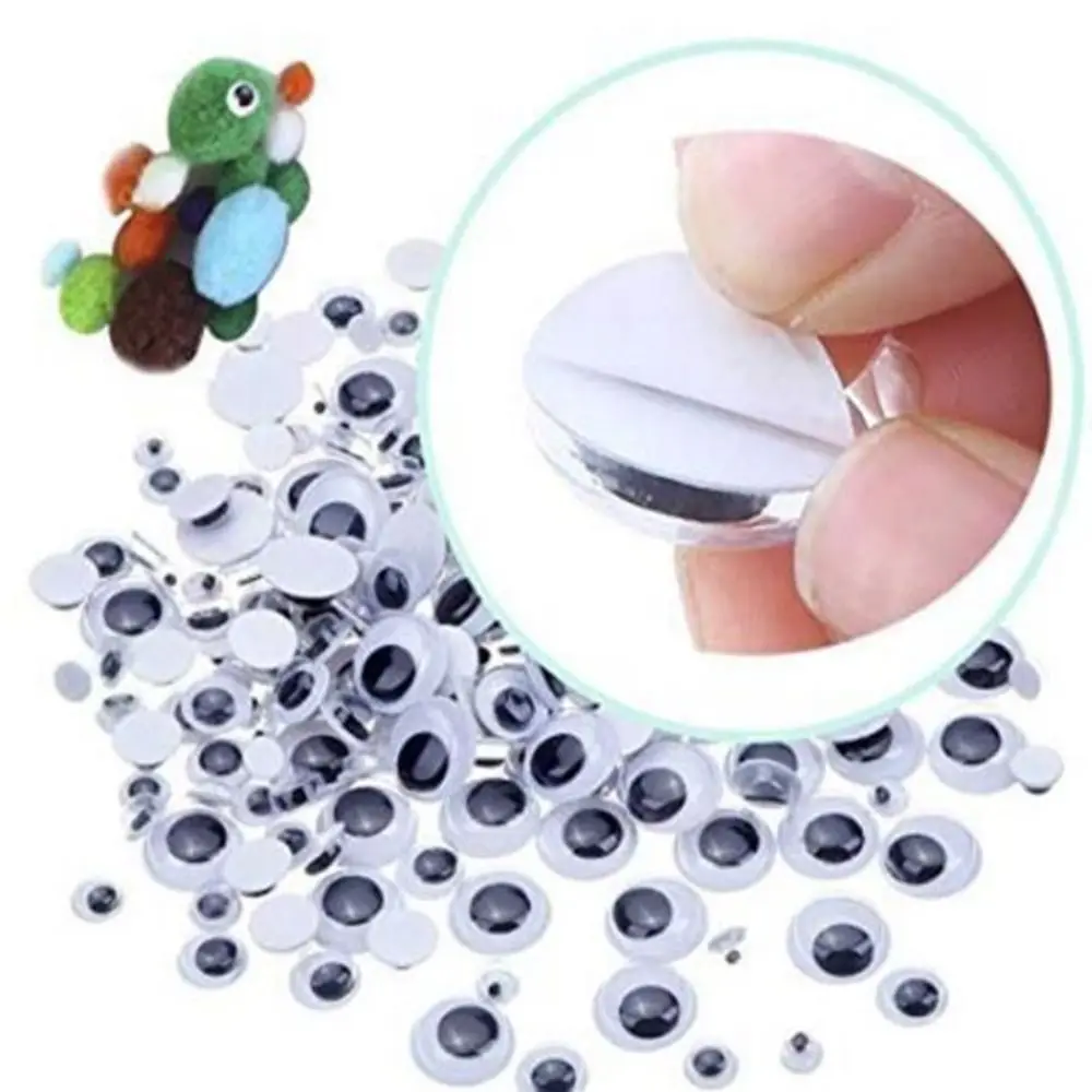 

Multisizes 5/8/10/12/15/18cm Round Adhesive Dolls Wiggly Eyeballs 2Pcs/Lot DIY Arts Drawing Eyes Decoration