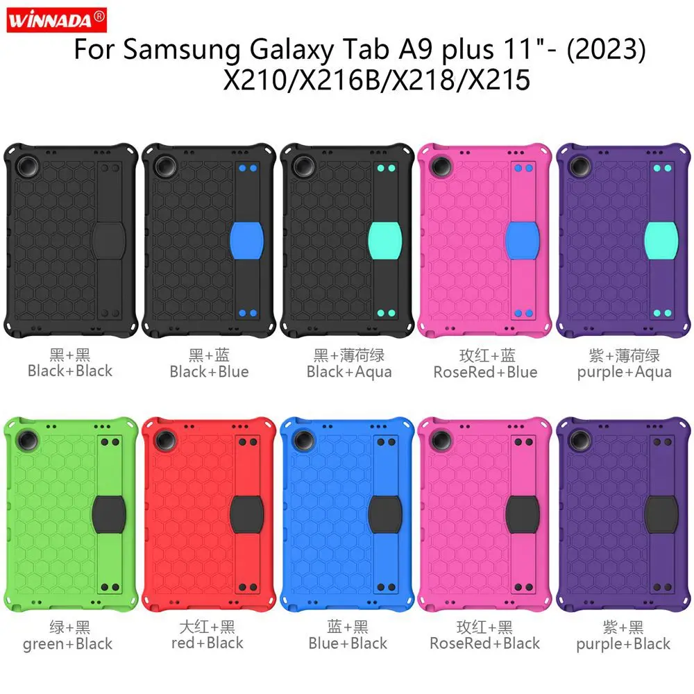 Case For Samsung Galaxy Tab A9 Plus 11.0 inch SM-X210 SM-X215 EVA kids Cover for Samsung Tab A9+ SM-X216B X218 coque +Strap