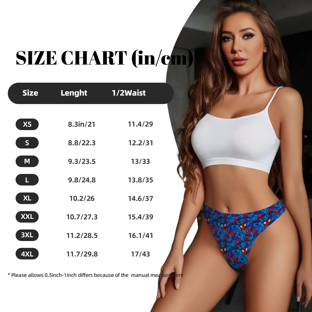 Custom Womens Spider Web Cartoon G-string Panties Female Soft Spider Man Thongs Underwear