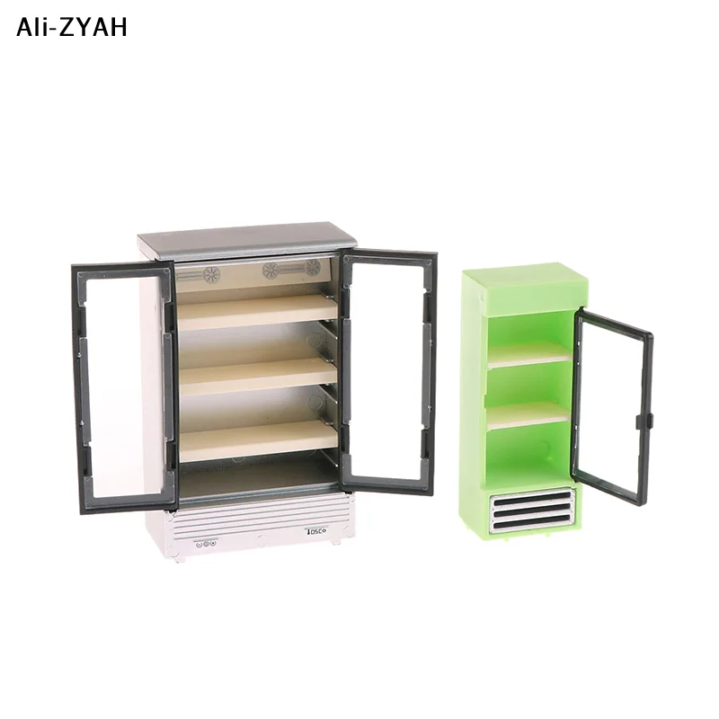 【A11】1Pc 1/12 Dollhouse Miniature Refrigerator Freezer Model Toys Dollhouse Decoration Mini Furniture Accessories Toys