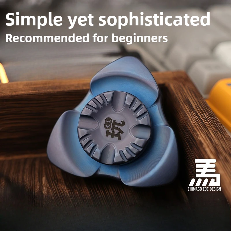 Chima EDC Demon-Subduing Sanye Novice Simple Three-leaf Titanium Alloy Fidget Spinner Decompression Toy