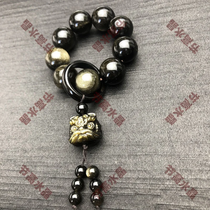 حجر السج الطبيعي Xingshi يده حلقة مرنة شرابة الرجال والنساء لعبة اليد سوار بوذا الخرز والمجوهرات #4