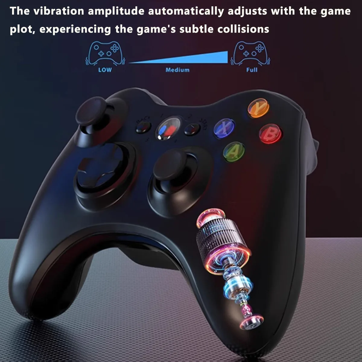 Wireless/Wired Controller For  360 Game Controller with Dual-Vibration Turbo Compatible with  360/360 Slim and PC Window image 3