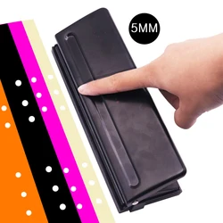 Blue / Black DIY Diameter 5mm Portable Paper Puncher 6-Hole Adjustable Puncher Loose-leaf Notebook Inner Core Paper Punch