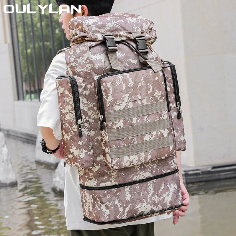 Outdoor Travel Bag Backpack Fashion Large Capacity Man Light weight Male Luggage Canvas Bucket Shoulder Bags for Men