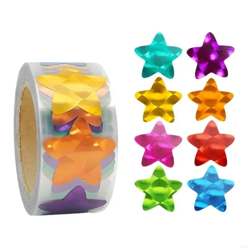 

Y5LB Five Pointed Star Sticker Adhesive Packaging Label for Scrapbooking Photo Album