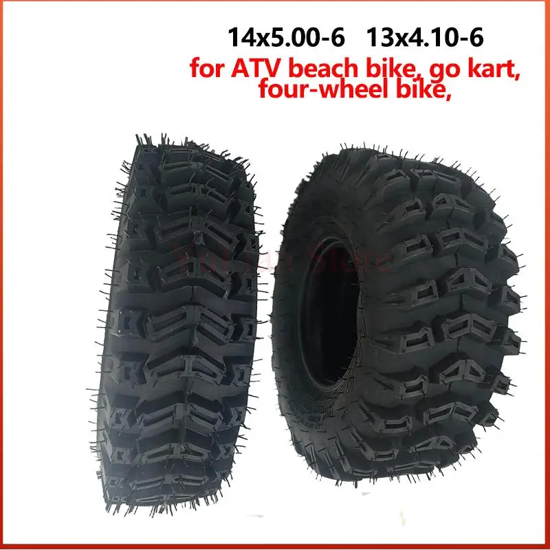 

Четырехколесный внедорожный квадроцикл, трехколесный велосипед, замена четырехколесных шин, передние и задние 13x4.10-6 14x5.00-6 вакуумные шины