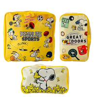 3pcs Set Snoopy Anime Cartoon Makeup Bag Travel Storage Bags Outdoor  Cosplay Portable Suitcase Clothes Organizer Kawaii Handbag
