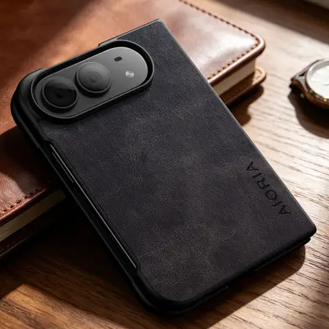 IPhone Case for iPhone Duo Ultra Fold coque Luxury Vintage leather cover funda for iphone duo case capa