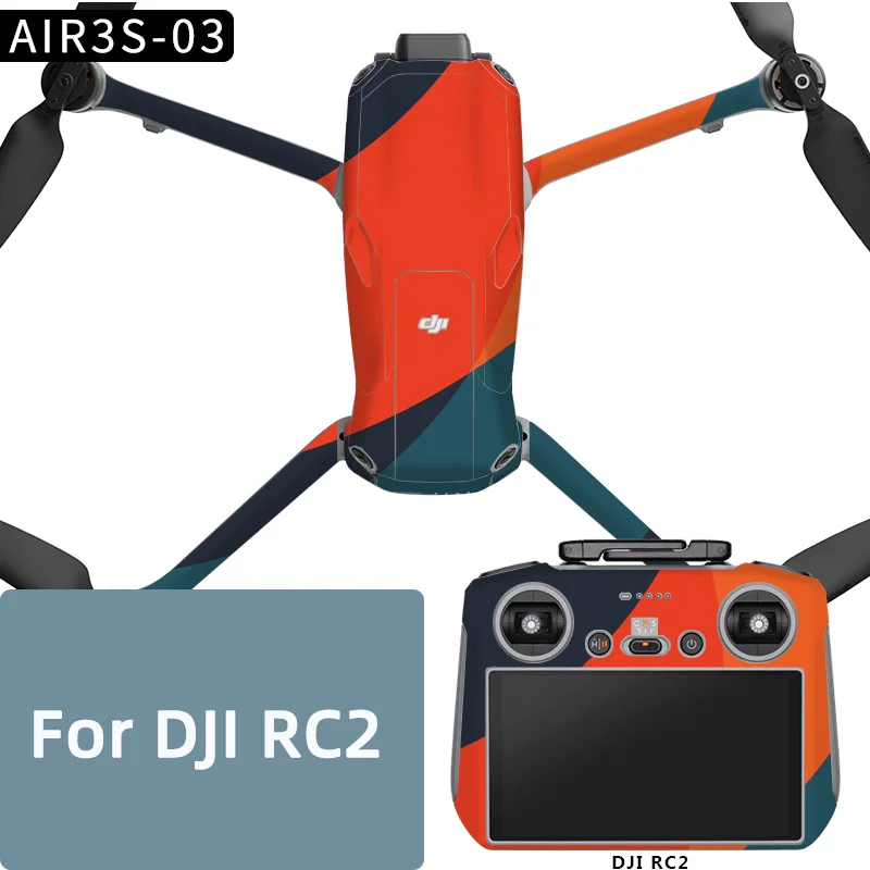 For DJI Air 3S Drone RC2 Remote Controller Sticker PVC Protective Film Anti-scratch Skins Personalized Refit Air3s Accessories