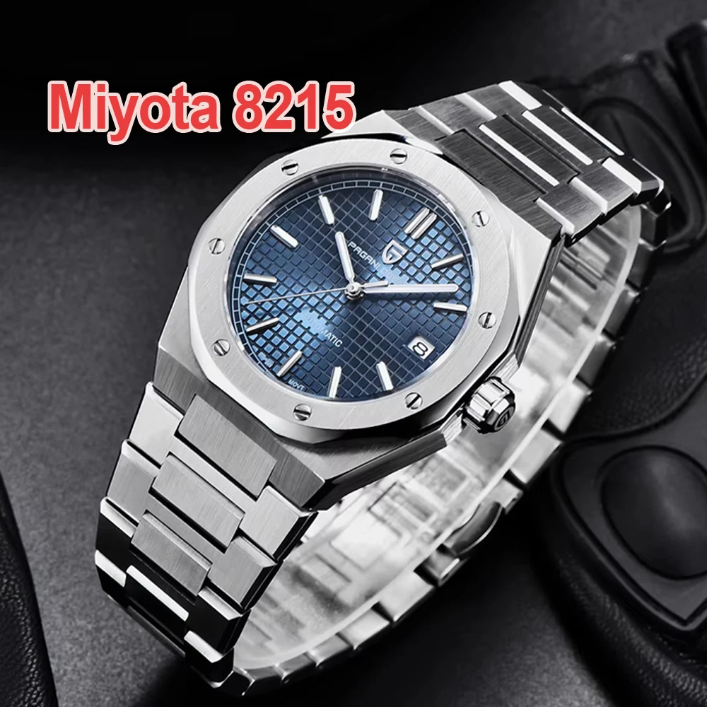 Pagani Design Miyota 8215 패션 레저 남성 자동 기계식 시계 사파이어 글라스 축광 방수 시계 Reloj Hombre