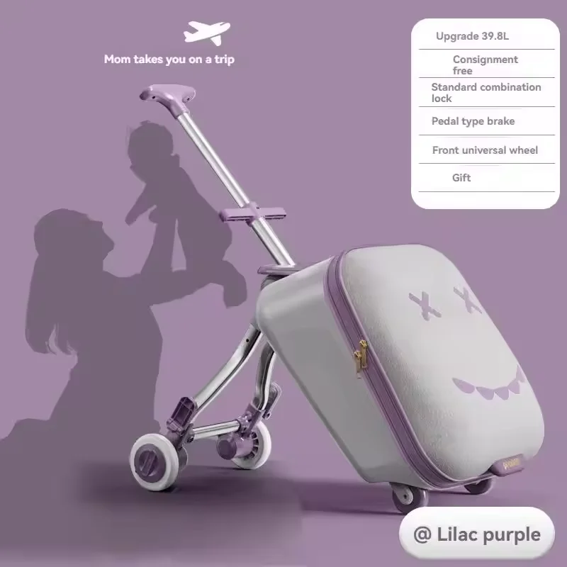 De Bagagekoffer Van Kinderen Kan De Koffer Van De Baby Rijden En Lopen, De Baby Kan De Koffer Meenemen. De 20-Inch Opvouwbare Kinderwagen Kan