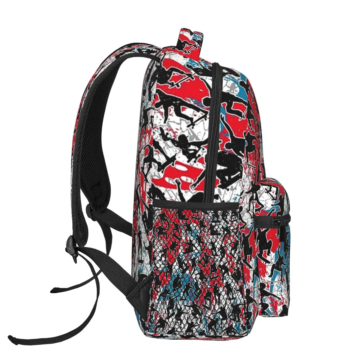 Mochila de grafiti urbano Retro Para Niños y Niñas, mochila escolar de dibujos animados, bolso de hombro de gran capacidad