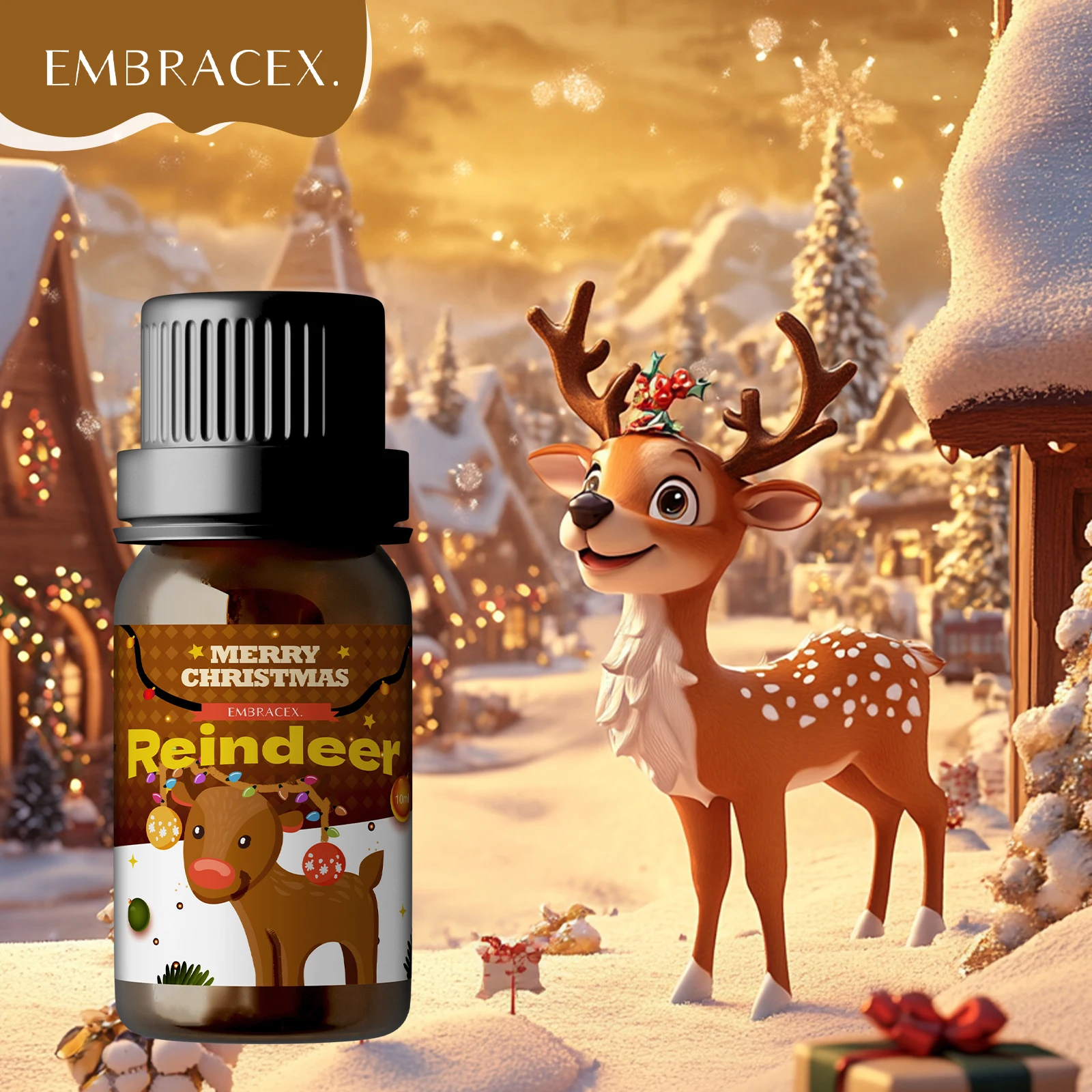 

10ml Reindeer Essential Oil Fragrance Oils For Candle Scents Soap Making & Diffuse Scents Gift For Christmas