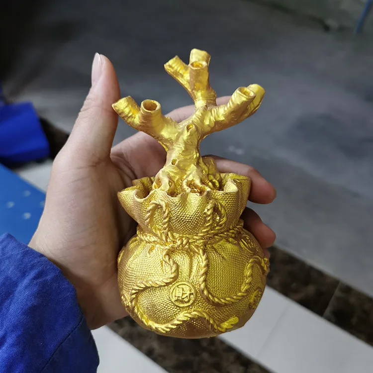 Crystal Wealth Tree Decoration Base DIY Handwoven Pearl Money Tree Pot Material Kit Semi-Finished Product Wealth Attracting H...