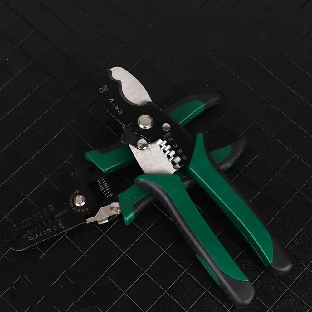 

Spring Loaded 7 in 1 Wire Stripper Cable Cutter Ergonomic Handle Cutting Pliers Multifunctional Fast Cutting