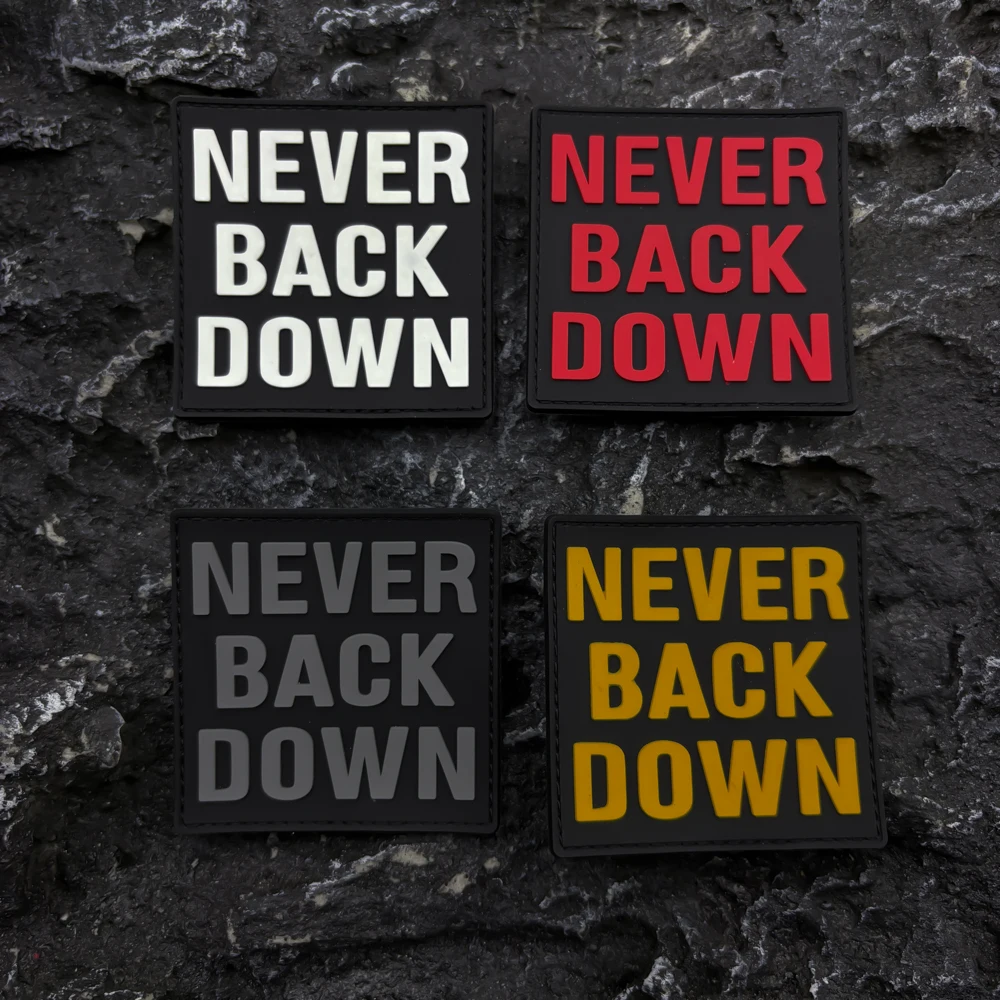 Creative Square Text-Themed Graphic Decoration Pvc Armband, Flexible Pvc Material 3D Badge, DIY Modification Decorative Patch for Travel Backpacks and Tops, Glow-In-The-Dark, Includes Felt Backing