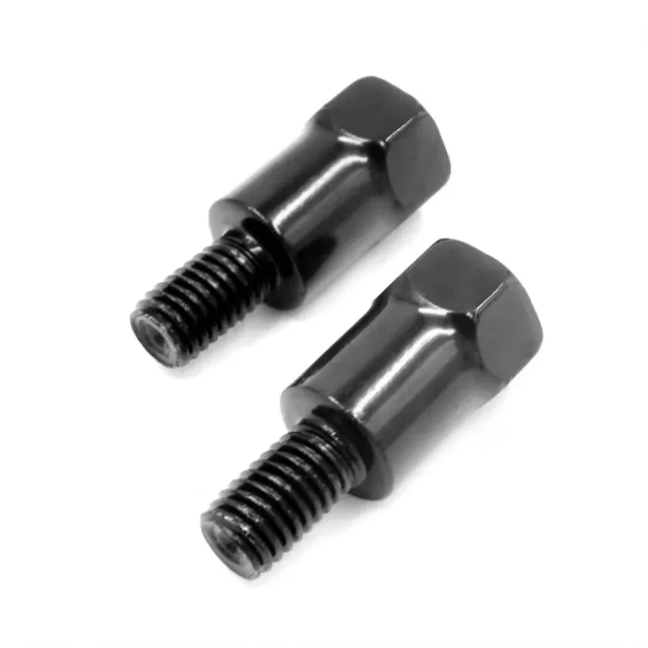 2x Motorcycle 10MM M10 8MM M8 Rearview Mirrors Adapters Right Left Hand Thread Clockwise Anti-clock Conversion Bolt Screws