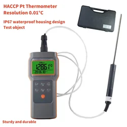 AZ8821 waterproof high-precision platinum thermometer 0.01 ℃ resistance thermometer with PT100 platinum resistance probe sensor