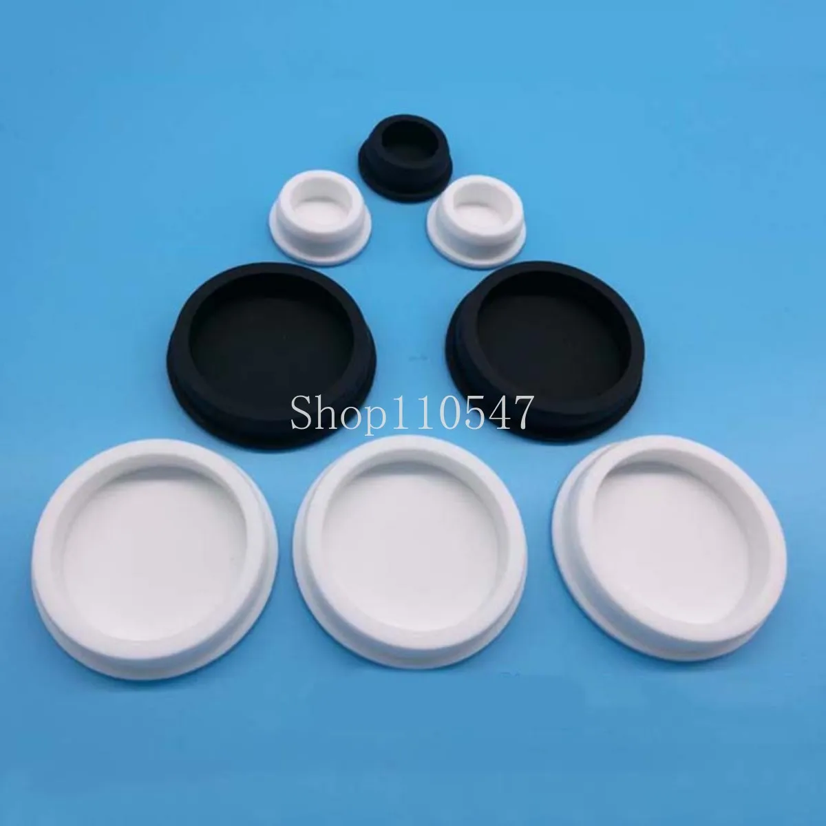 White/Black 6.8mm - 201.5mm Silicone Rubber Hole Plug T Type Inserts Seal Plugs Stopper End Caps Dustproof Protective Sleeve