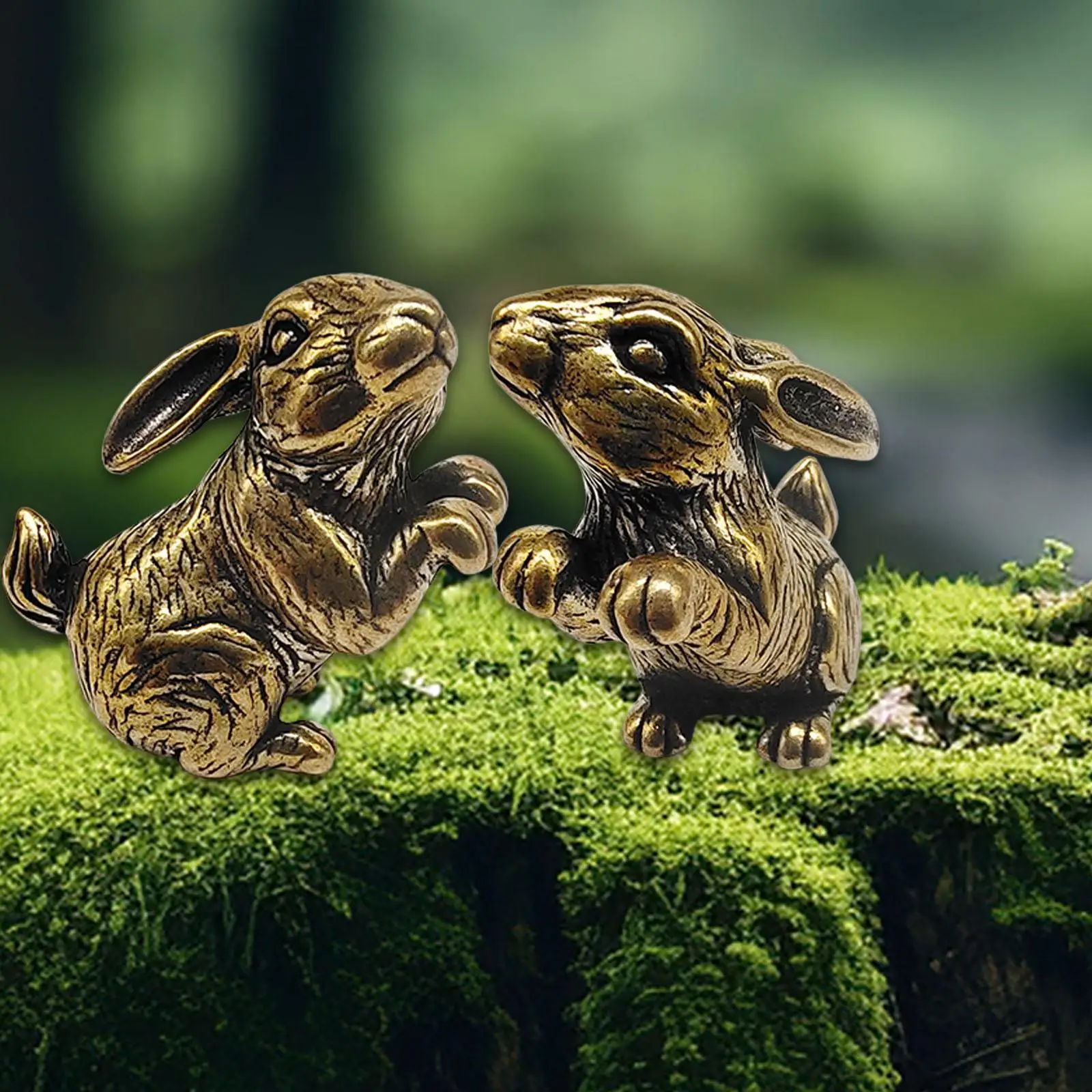 2 × تماثيل نحاسية على شكل حيوانات هدية محمولة من النحاس الرقيق #1