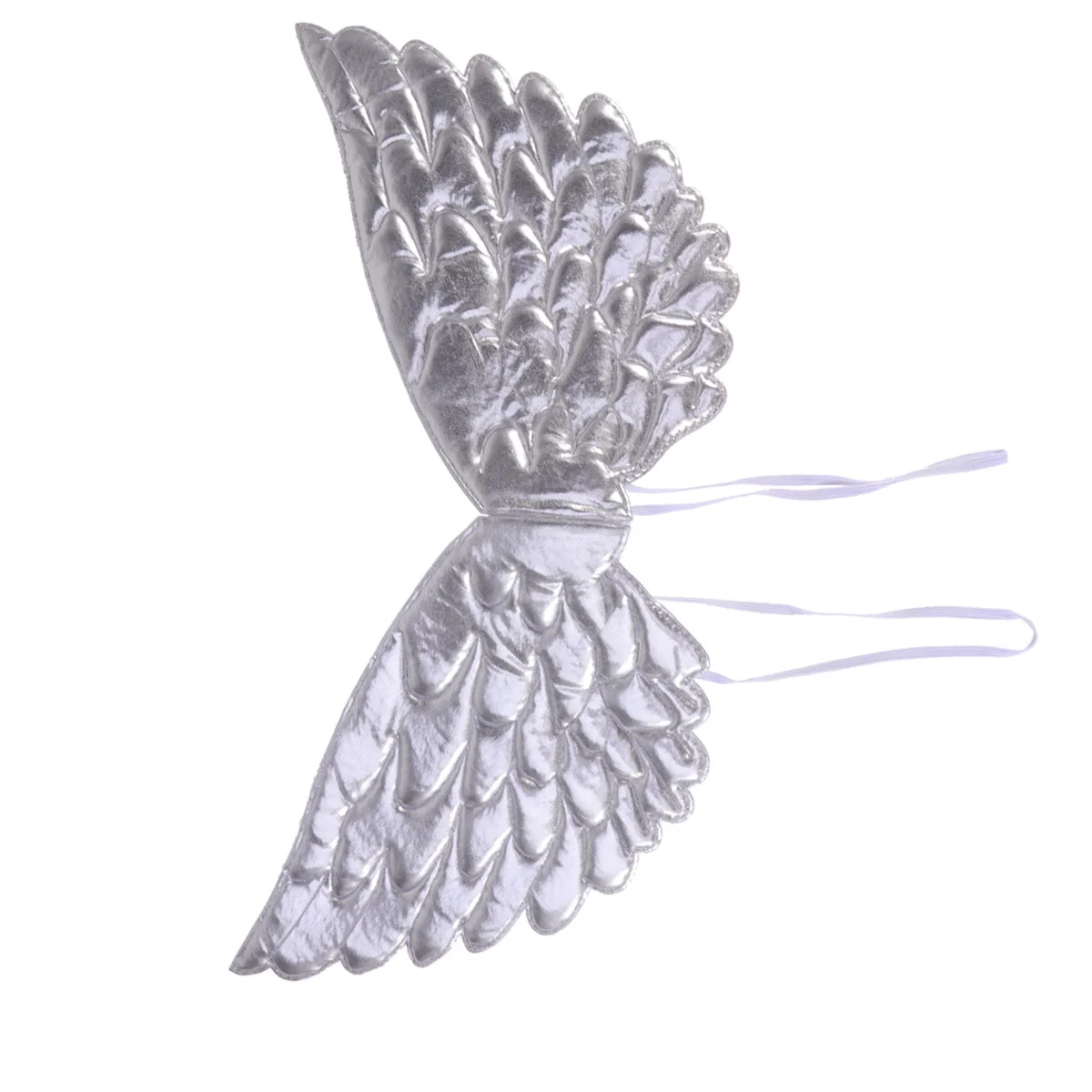 1Pcs Angel Wings Silver Premium Kids Performance Costume Party Wedding Christmas Stage Prop for Girls Cosplay Unique Beautiful
