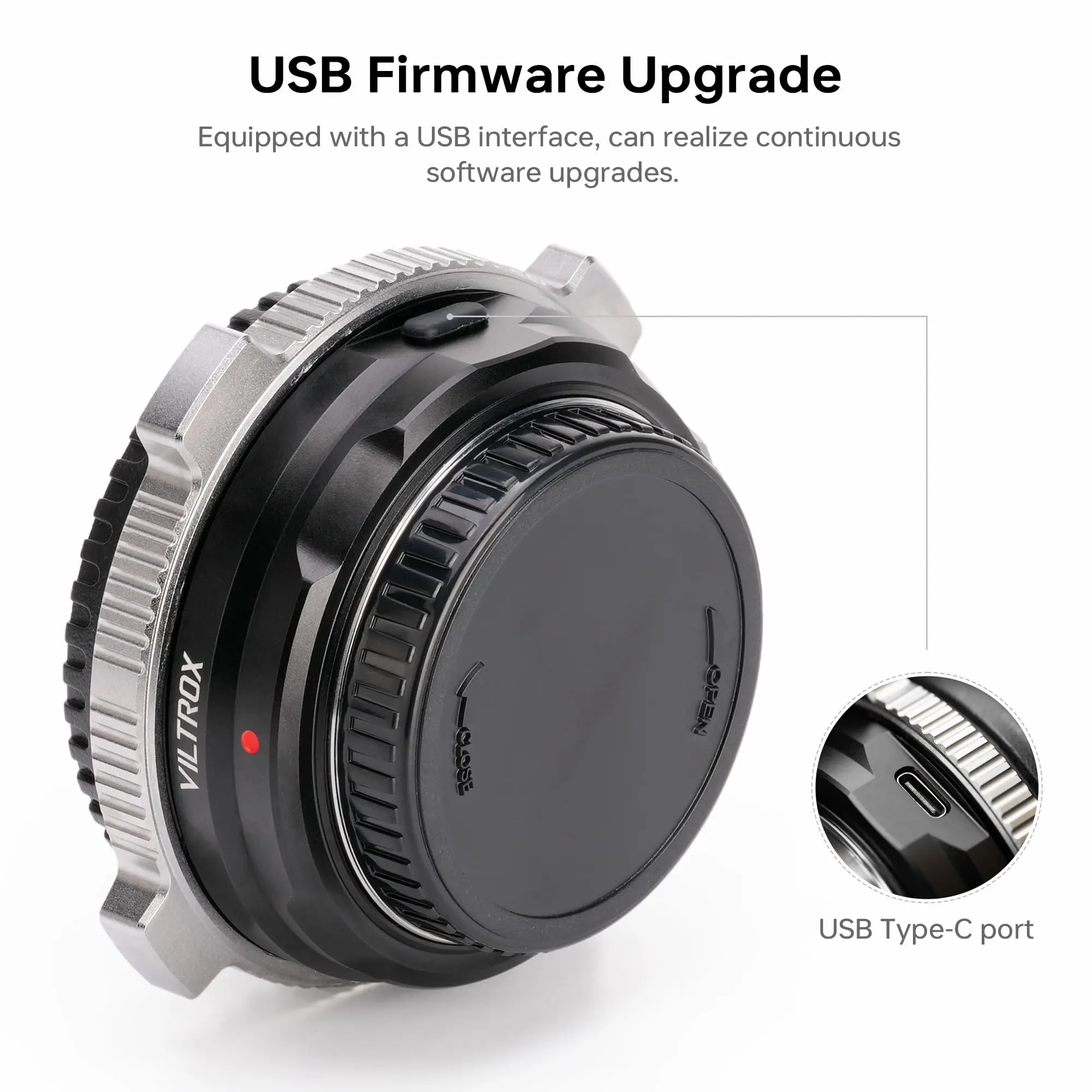 VILTROX EF-M1 Pro Lens Adapter Autofocus Ring Mount Adapter Lens with Security Lock for Canon EF/EF-S To M43 Camera