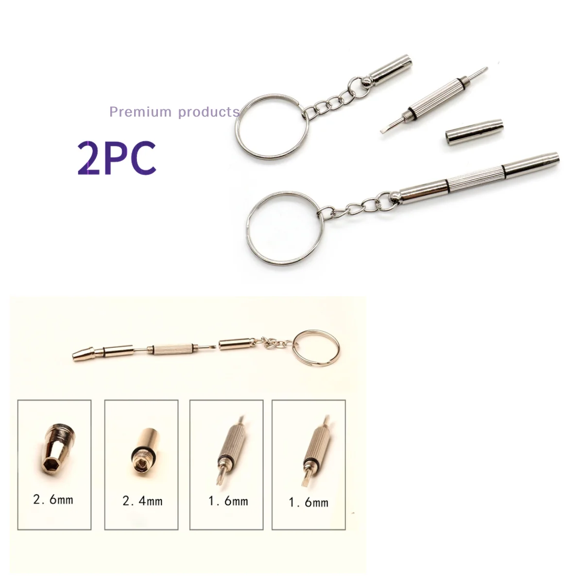 2Pc 3/4 In 1 Mini Screwdriver Glasses Phone Watch Screw Repair Household Hand Tool Three four purpose glasses screwdriver