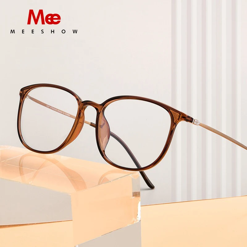 

MEESHOW Vintage Cat eye Glasses Frames Men Women TR90 Eyewear Optics Frame Prescription Glasses Optical Eyewear