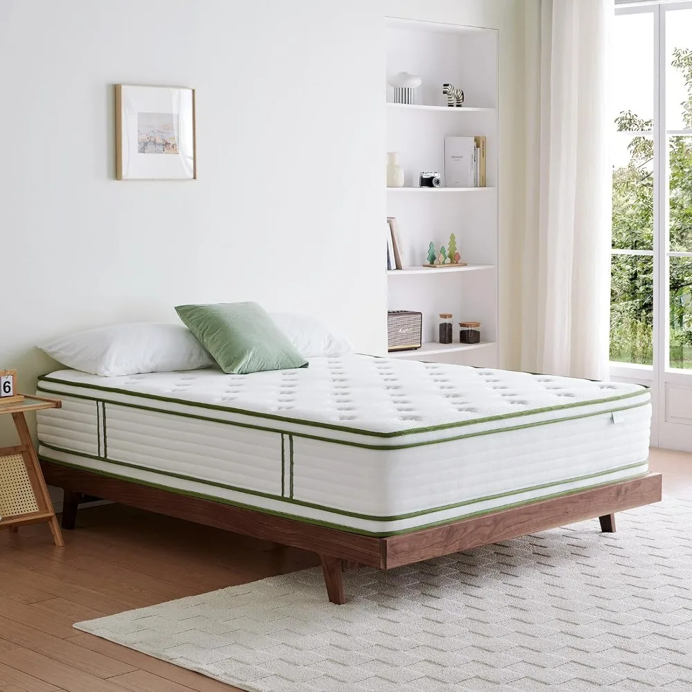 King Mattress, 14 Inch Hybrid Mattress in a Box, King Size Mattress with Gel Memory Foam and Individual Pocket Springs