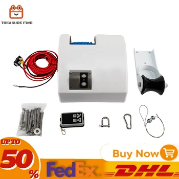 12V Elektrische Ankerlier 45 Pond Laadvermogen Boot Lier Met Afstandsbediening Marine Voor Het Laten Vallen Van Anker Operaties