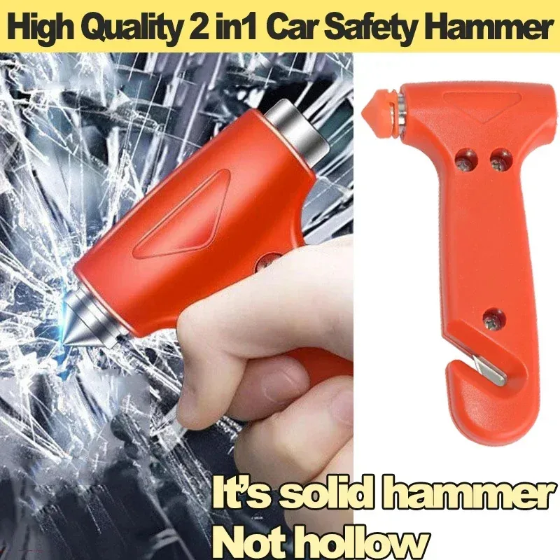 Emergency Car Safety Hammer with for Seatbelt Cutter Window Breaker ABS Material Quick Escape Tool for Vehicle Rescue Survival