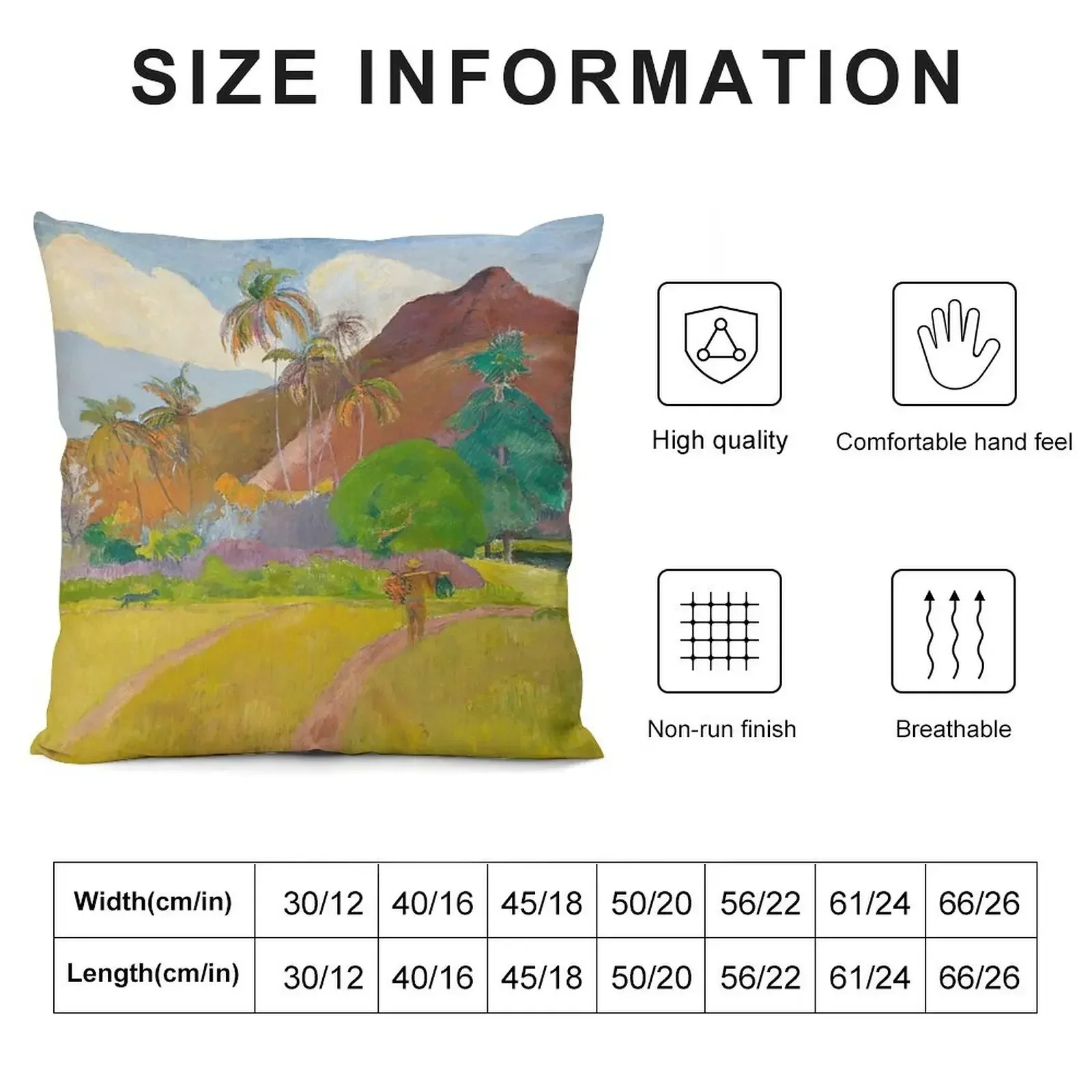 Paul Gauguin -Tahitian Landscape Throw Pillow Custom Cushion Photo luxury home accessories pillow