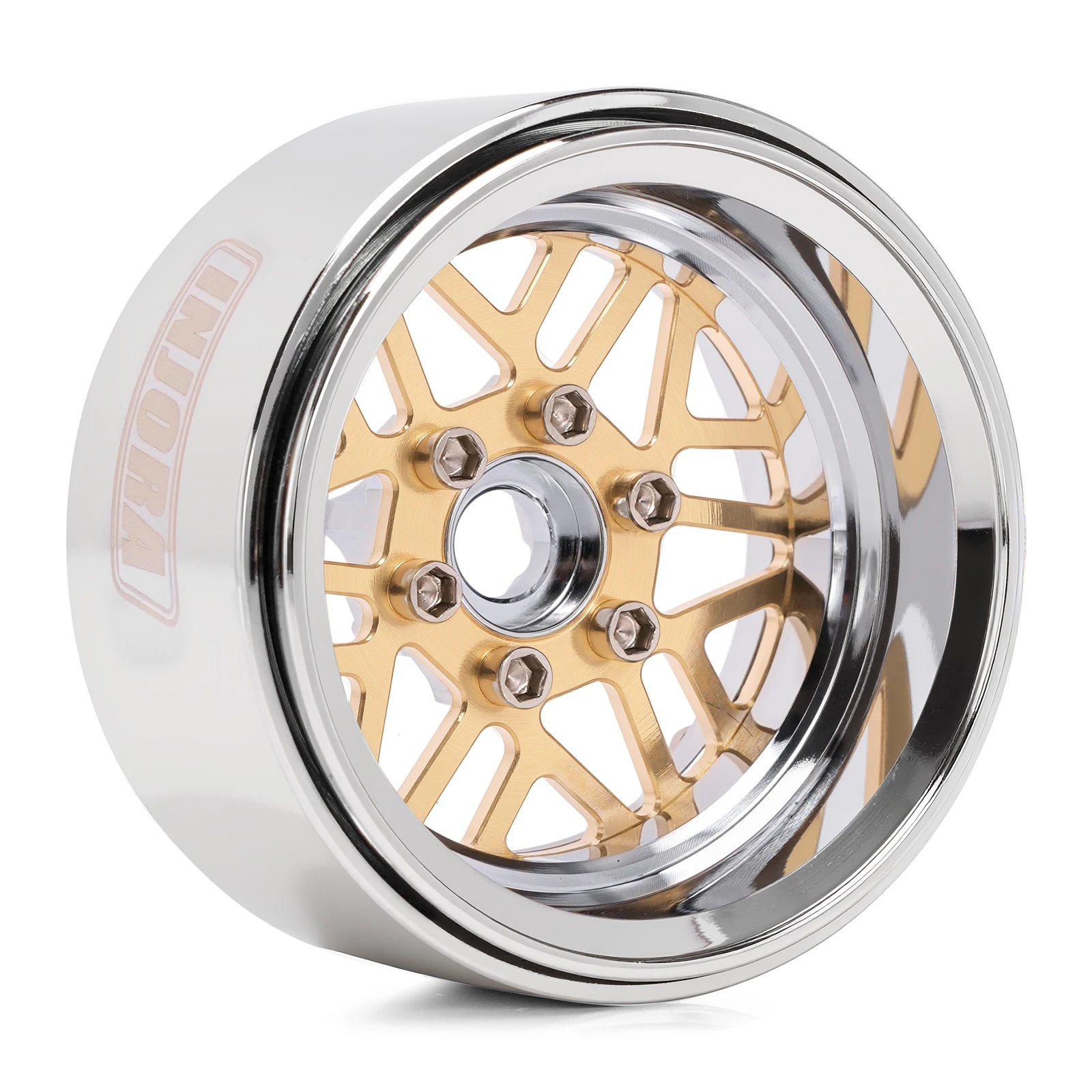 INJORA -9,65 mm versetztes 1,9" ModuWheel Beadlock-Räder aus Messing und Aluminium für 1/10 RC Crawler – Detail 12
