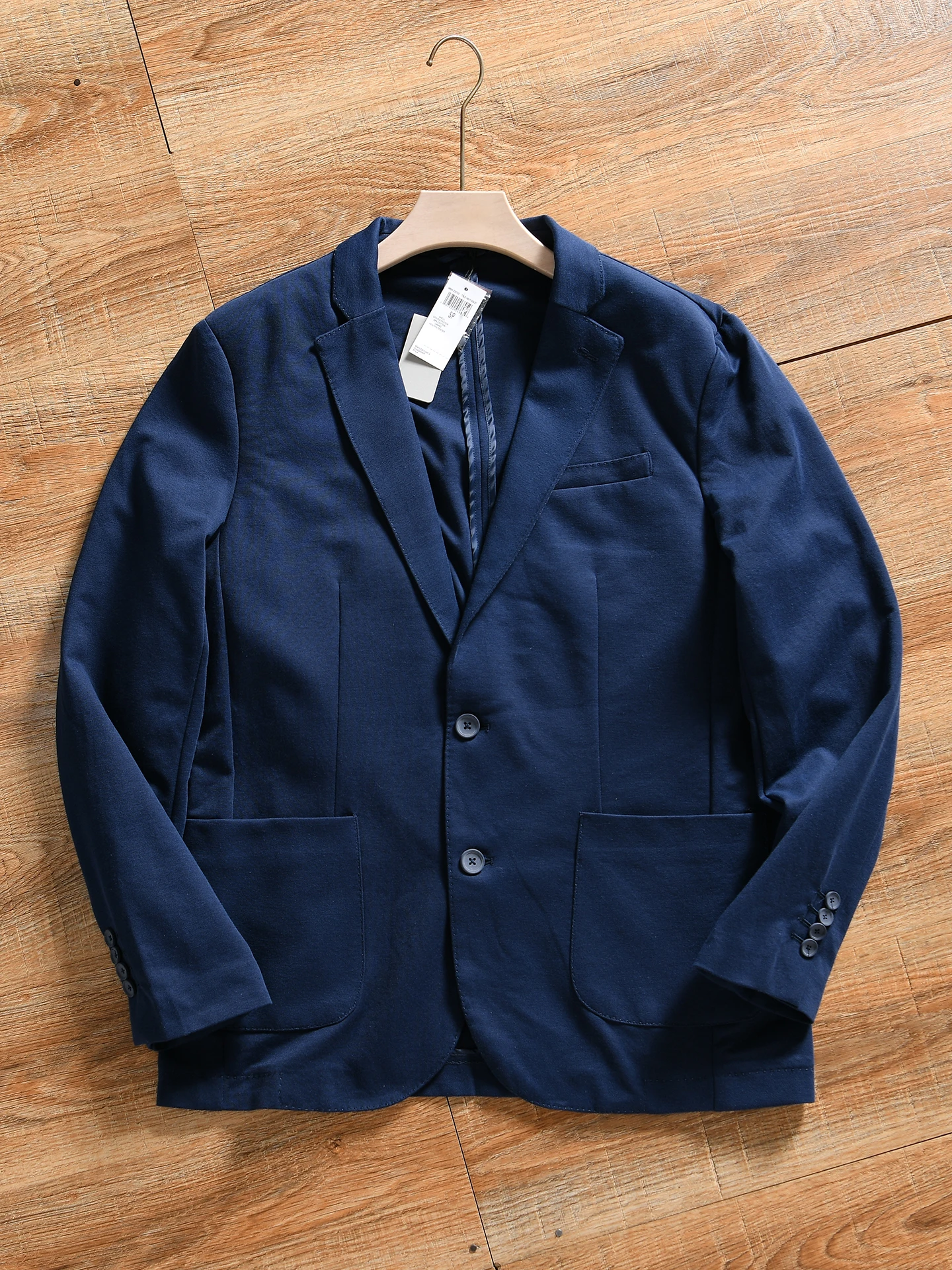 Men's Casual Single Cotton Blend Moisture Wicking Breathable Two Button Autumn Suit Polyester  Standard Fit Online Excl...