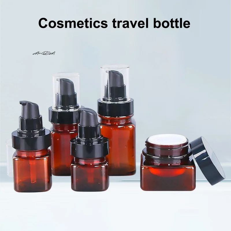 1 Stück leere Sprühflasche, 30/50/70/100/120 ml, braun, vermeiden Sie Licht für flüssige Grundierung, Augencreme, kosmetischer Lotionbehälter