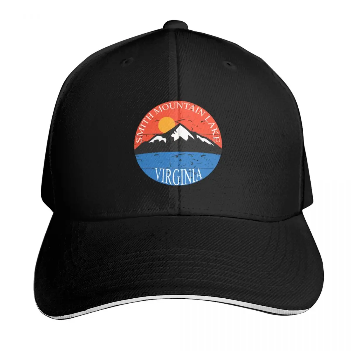 Smith Mountain Lake Vintage - Virginia Baseball Cap Snapback Flat Bill Strapback Dad Hat Six Panel Structured Crown