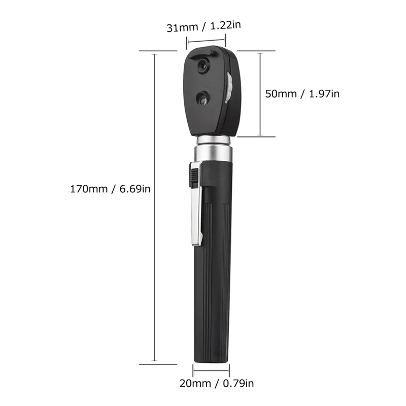 

ABZV-Direct Ophthalmoscope 5 Different Apertures Professional Portable Handheld Ophthalmoscope Eyes Ophthalmic Diagnostic